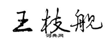 曾庆福王枝舰行书个性签名怎么写