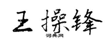 曾庆福王操锋行书个性签名怎么写
