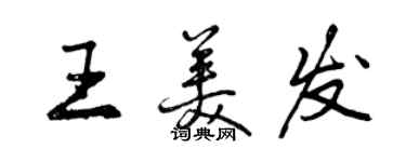 曾庆福王美发行书个性签名怎么写