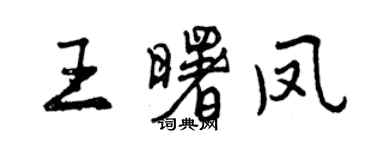 曾庆福王曙凤行书个性签名怎么写