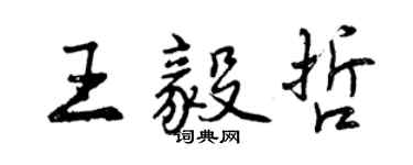 曾庆福王毅哲行书个性签名怎么写
