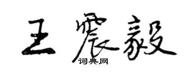 曾庆福王震毅行书个性签名怎么写