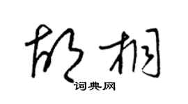梁锦英胡桐草书个性签名怎么写