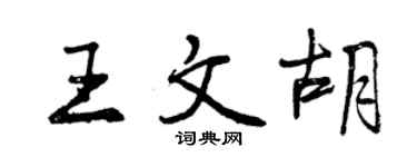 曾庆福王文胡行书个性签名怎么写