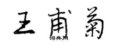 曾庆福王甫菊行书个性签名怎么写