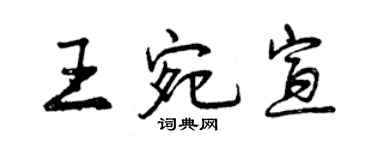 曾庆福王宛宣行书个性签名怎么写