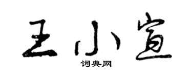曾庆福王小宣行书个性签名怎么写