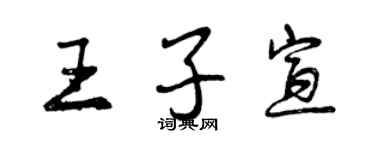 曾庆福王子宣行书个性签名怎么写