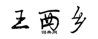 曾庆福王西乡行书个性签名怎么写