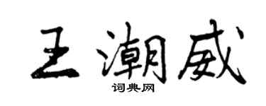 曾庆福王潮威行书个性签名怎么写