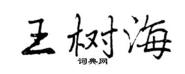 曾庆福王树海行书个性签名怎么写