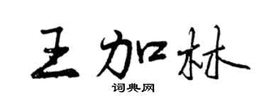 曾庆福王加林行书个性签名怎么写