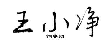 曾庆福王小净行书个性签名怎么写