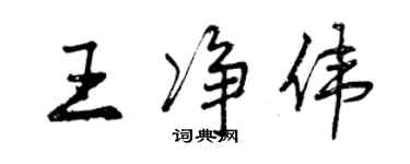 曾庆福王净伟行书个性签名怎么写