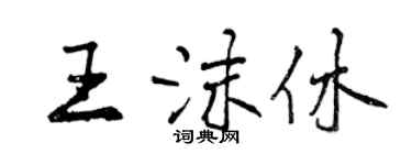 曾庆福王沫休行书个性签名怎么写