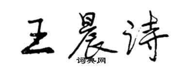 曾庆福王晨诗行书个性签名怎么写
