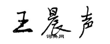 曾庆福王晨声行书个性签名怎么写