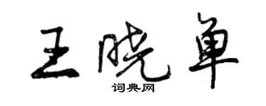 曾庆福王晓单行书个性签名怎么写
