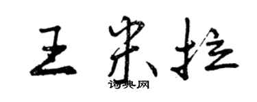 曾庆福王米拉行书个性签名怎么写