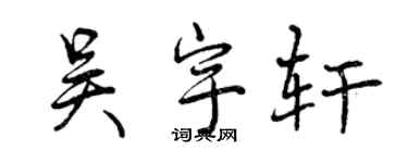 曾庆福吴宇轩行书个性签名怎么写