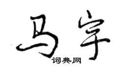 曾庆福马宇行书个性签名怎么写