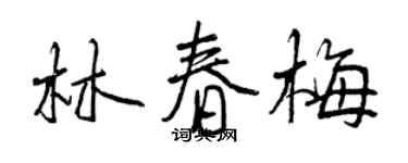 曾庆福林春梅行书个性签名怎么写