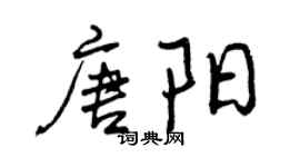 曾庆福唐阳行书个性签名怎么写