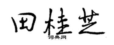 曾庆福田桂芝行书个性签名怎么写