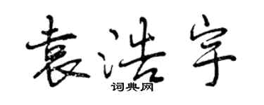 曾庆福袁浩宇行书个性签名怎么写