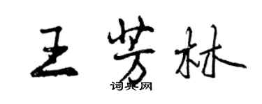 曾庆福王芳林行书个性签名怎么写