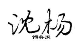 曾庆福沈杨行书个性签名怎么写