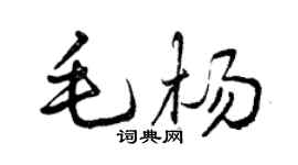 曾庆福毛杨行书个性签名怎么写