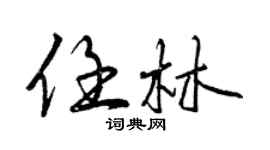 曾庆福任林行书个性签名怎么写