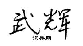 曾庆福武辉行书个性签名怎么写