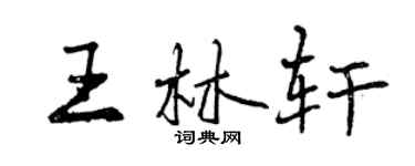 曾庆福王林轩行书个性签名怎么写