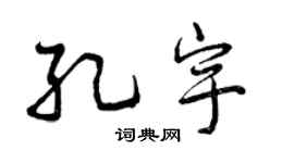 曾庆福孔宇行书个性签名怎么写
