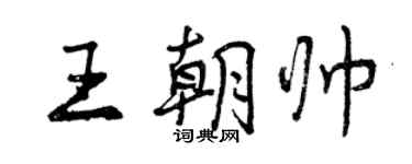 曾庆福王朝帅行书个性签名怎么写