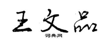 曾庆福王文品行书个性签名怎么写