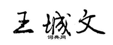 曾庆福王城文行书个性签名怎么写