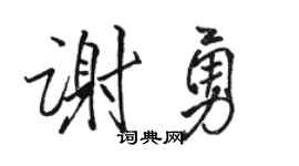 骆恒光谢勇行书个性签名怎么写