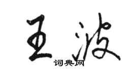 骆恒光王波行书个性签名怎么写