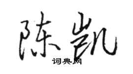 骆恒光陈凯行书个性签名怎么写