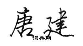骆恒光唐建行书个性签名怎么写