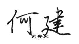 骆恒光何建行书个性签名怎么写