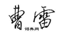 骆恒光曹雷行书个性签名怎么写