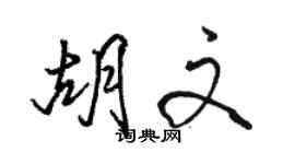 骆恒光胡文行书个性签名怎么写
