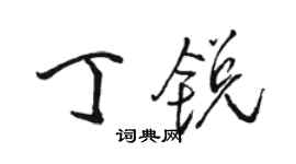 骆恒光丁锐行书个性签名怎么写