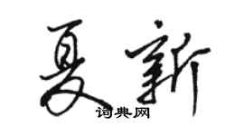 骆恒光夏新行书个性签名怎么写