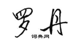 骆恒光罗丹行书个性签名怎么写