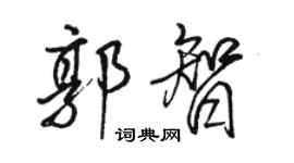 骆恒光郭智行书个性签名怎么写